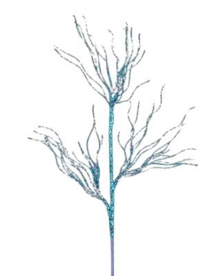 31&quot; Glittered Spiral Pine Spray Royal