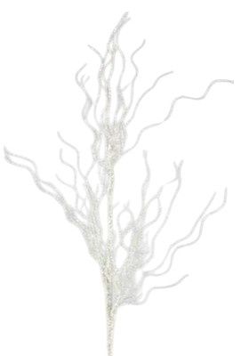 31&quot; Glittered Spiral Pine Spray White