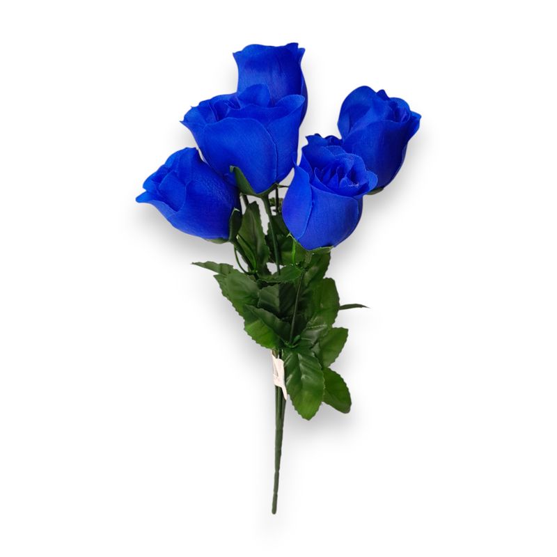 12" Rosebud Bush x7 w/2" Heads Royal Blue 12" Rosebud Bush x7 w/2" Heads Royal Blue
