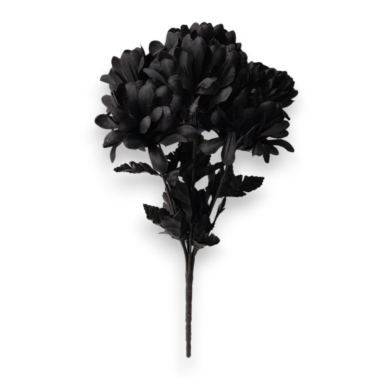 12" Mum Bush x7 Black