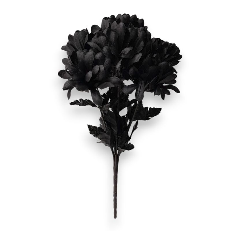 12&quot; Mum Bush x7 w/2.5&quot; Heads Black