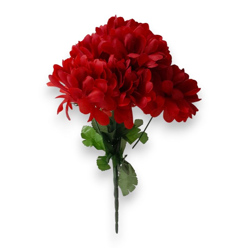 12&quot; Mum Bush x7 w/2.5&quot; Heads Red