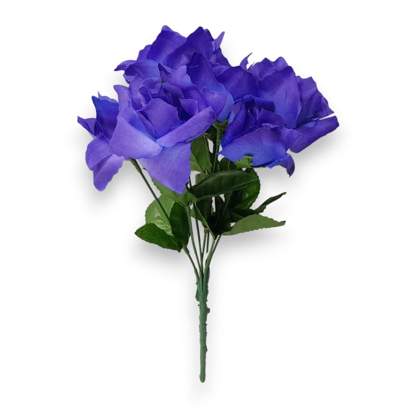 12" Rose Bush x7 w/2.5" Heads Navy Blue 12" Rose Bush x7 w/2.5" Heads Navy Blue