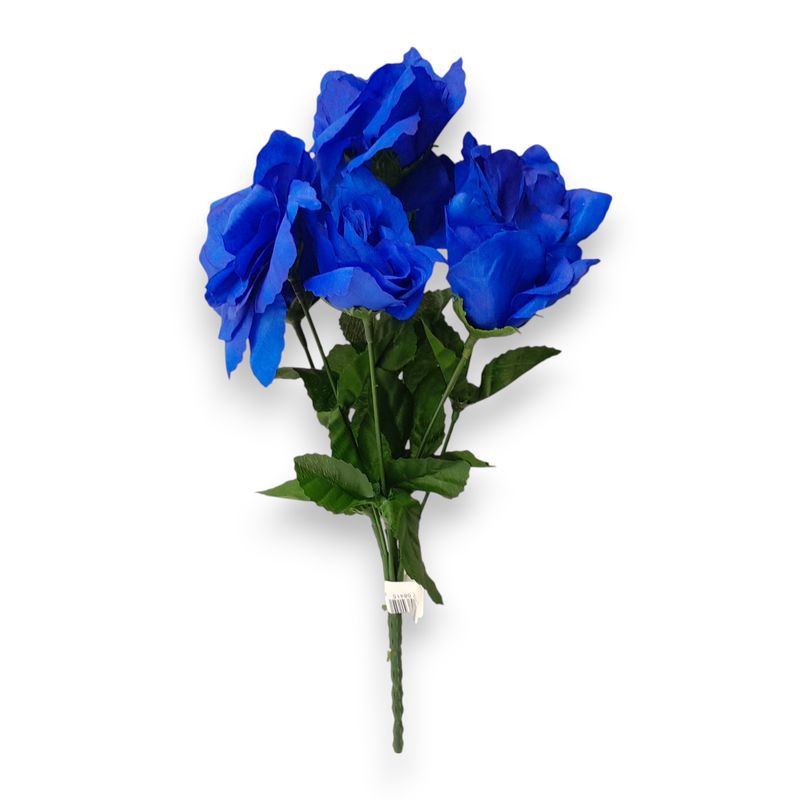 12" Rose Bush x7 w/2.5" Heads Royal Blue 12" Rose Bush x7 w/2.5" Heads Royal Blue