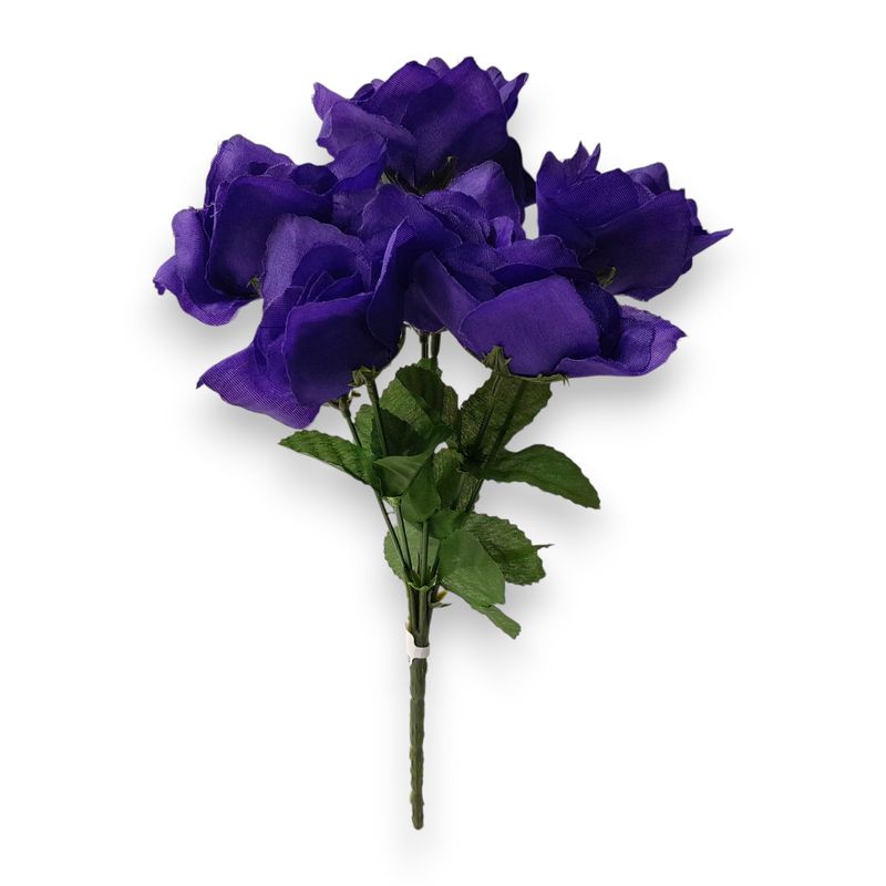 12&quot; Rose Bush x7 w/2.5&quot; Heads Purple