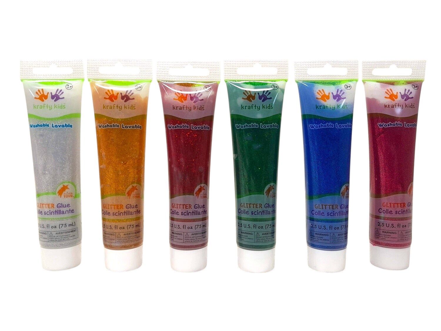 2.5oz Washable Glitter Glue Assorted