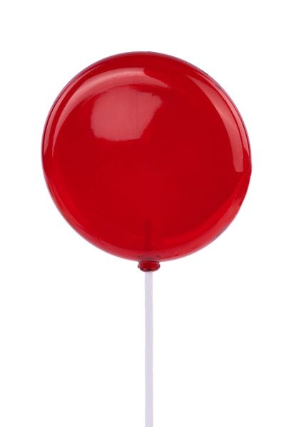 19" 200mm Red Lollipop on White Stick (Plastic) 19" 200mm Red Lollipop on White Stick (Plastic)