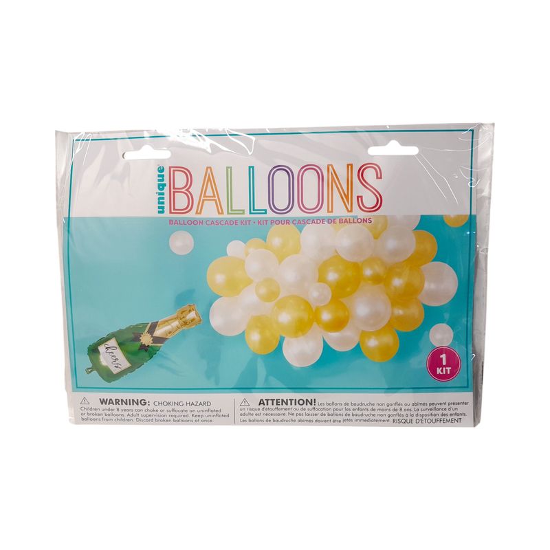 Cheers Balloon Cascade Kit Green/Gold/Ivory