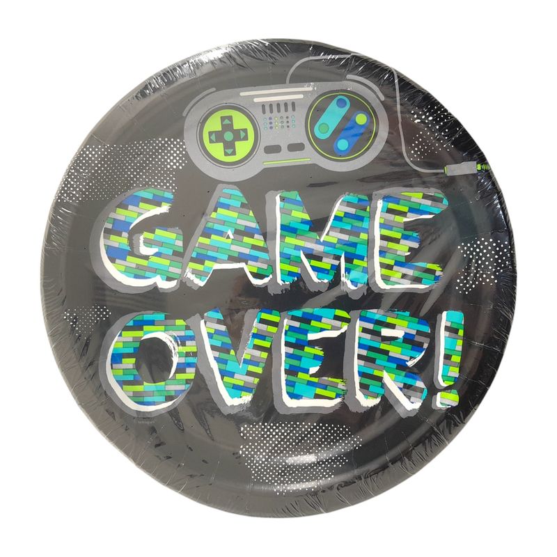 8pc 9" Gamer "Game Over" Birthday Plates 8pc 9" Gamer "Game Over" Birthday Plates