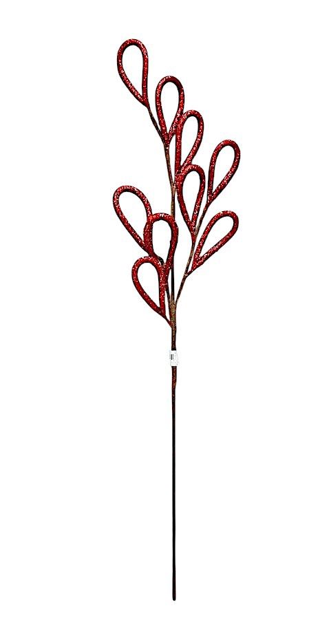 30.5&quot; Glitter Tubing Spray Red