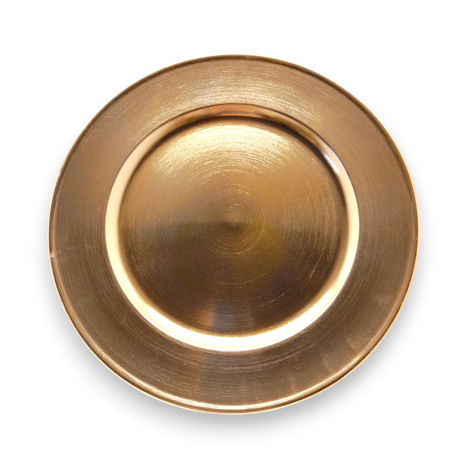 13&quot; Round Plastic Charger Plate Gold