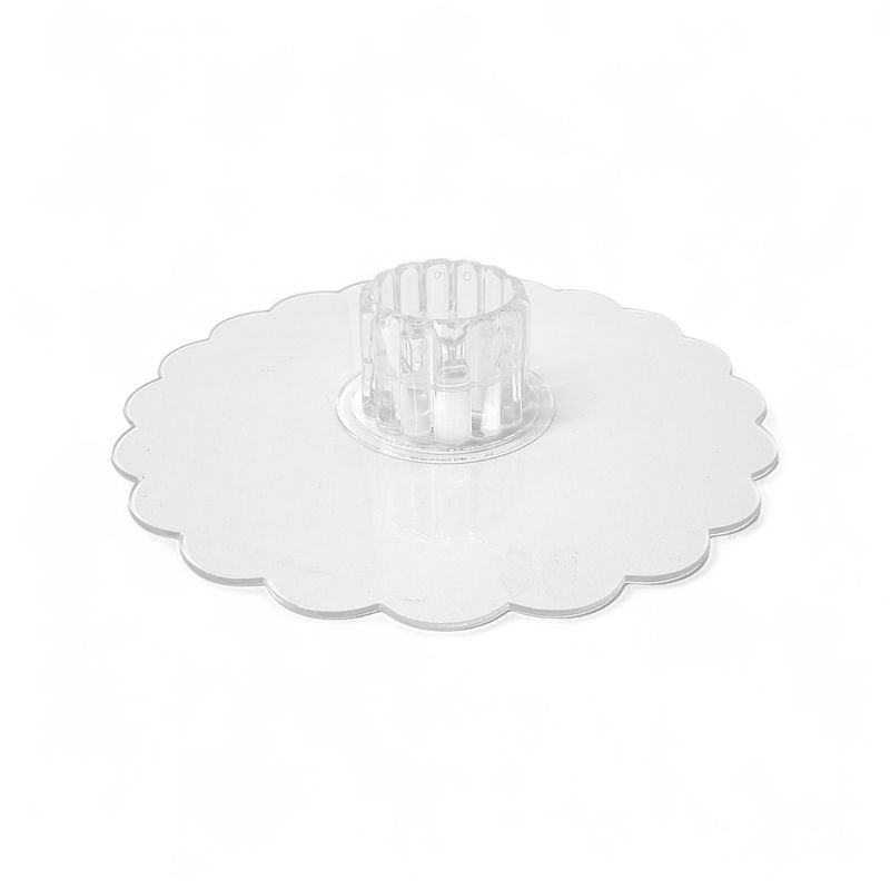 8&quot; Scalloped Plate Clear (Plastic)