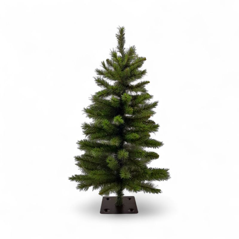 3&#39; Slim Spruce Tree  w/Black Metal base