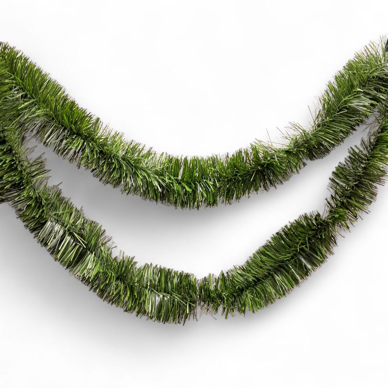 50&#39;x3&quot; (4ply) Rope Pine Garland Green
