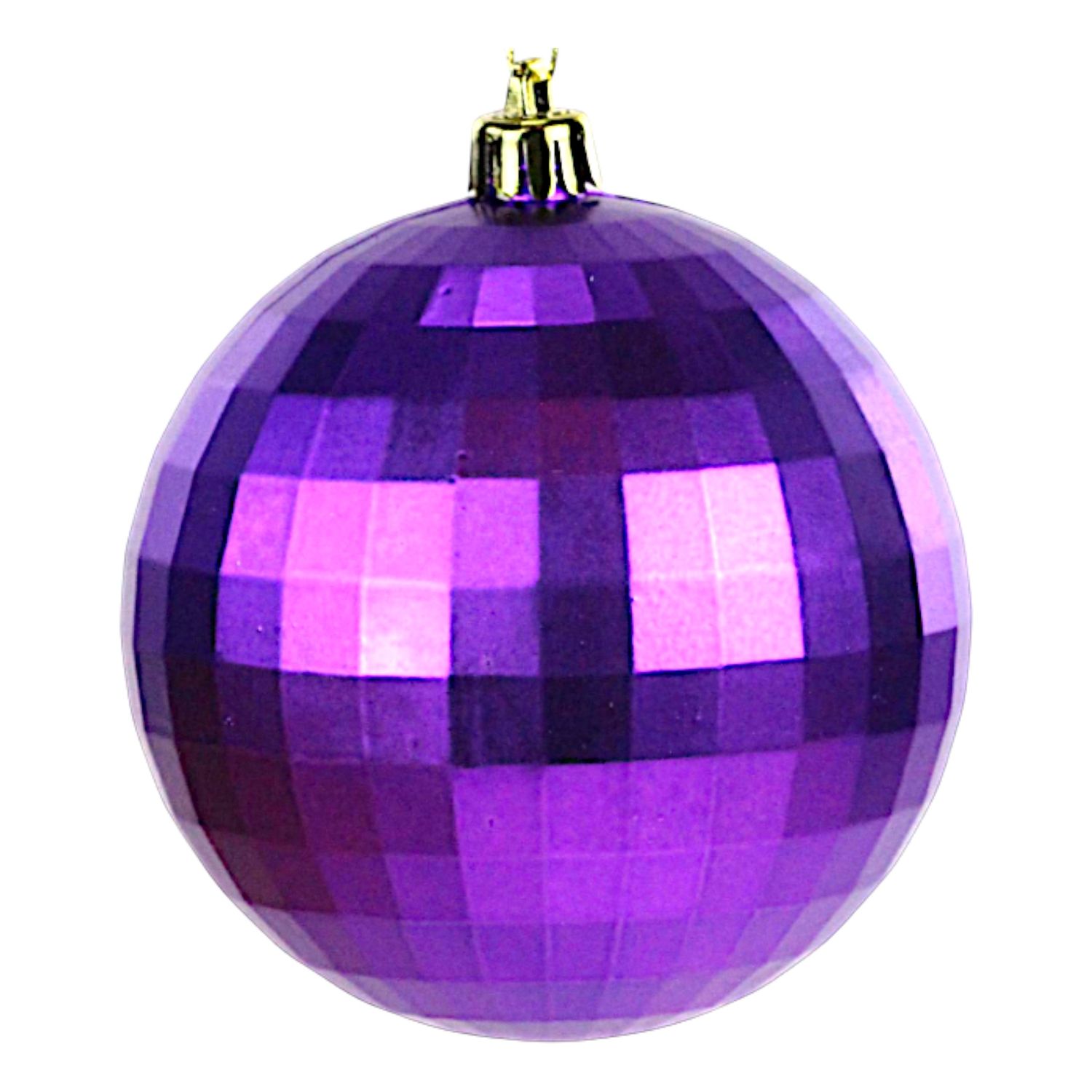 100mm Disco Ball Ornament Matte Purple (Plastic)
