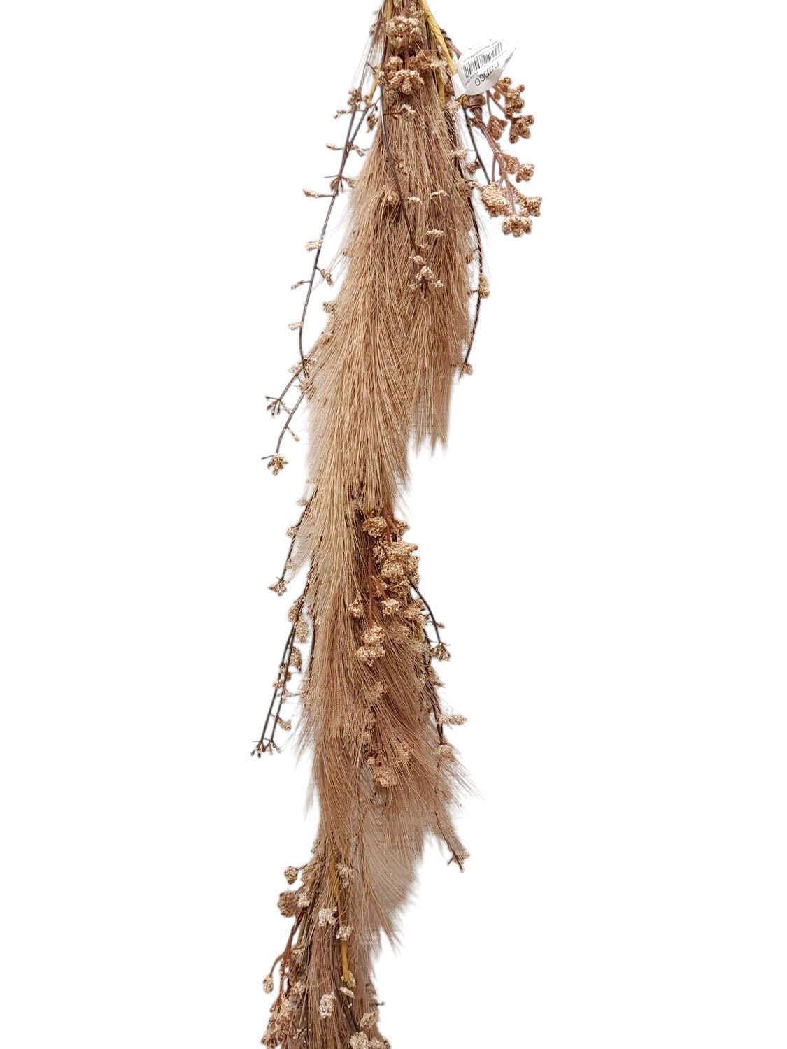 5&#39; Pampas Berry Garland Natural