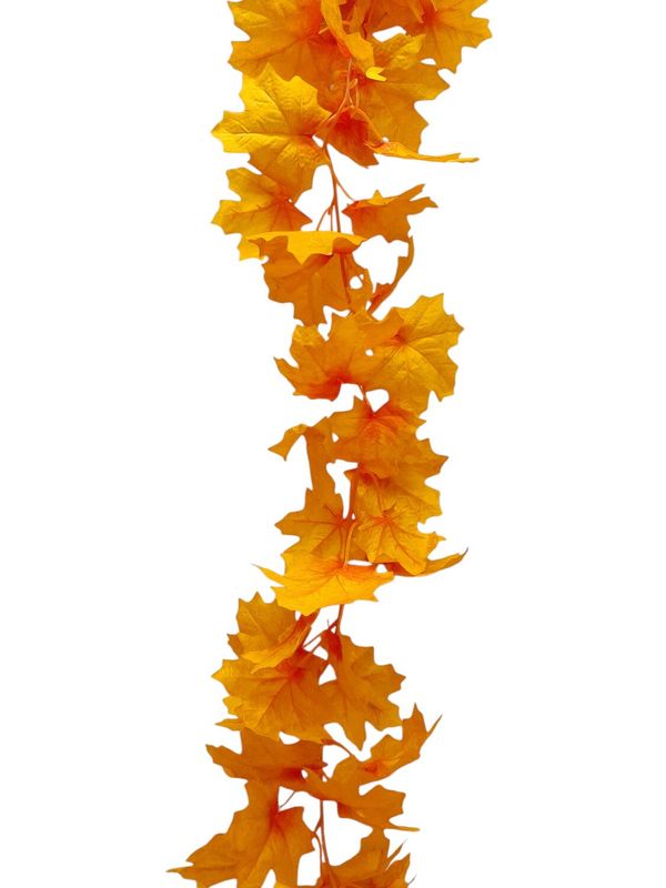 6&#39; Maple Leaf Garland Orange/Yellow