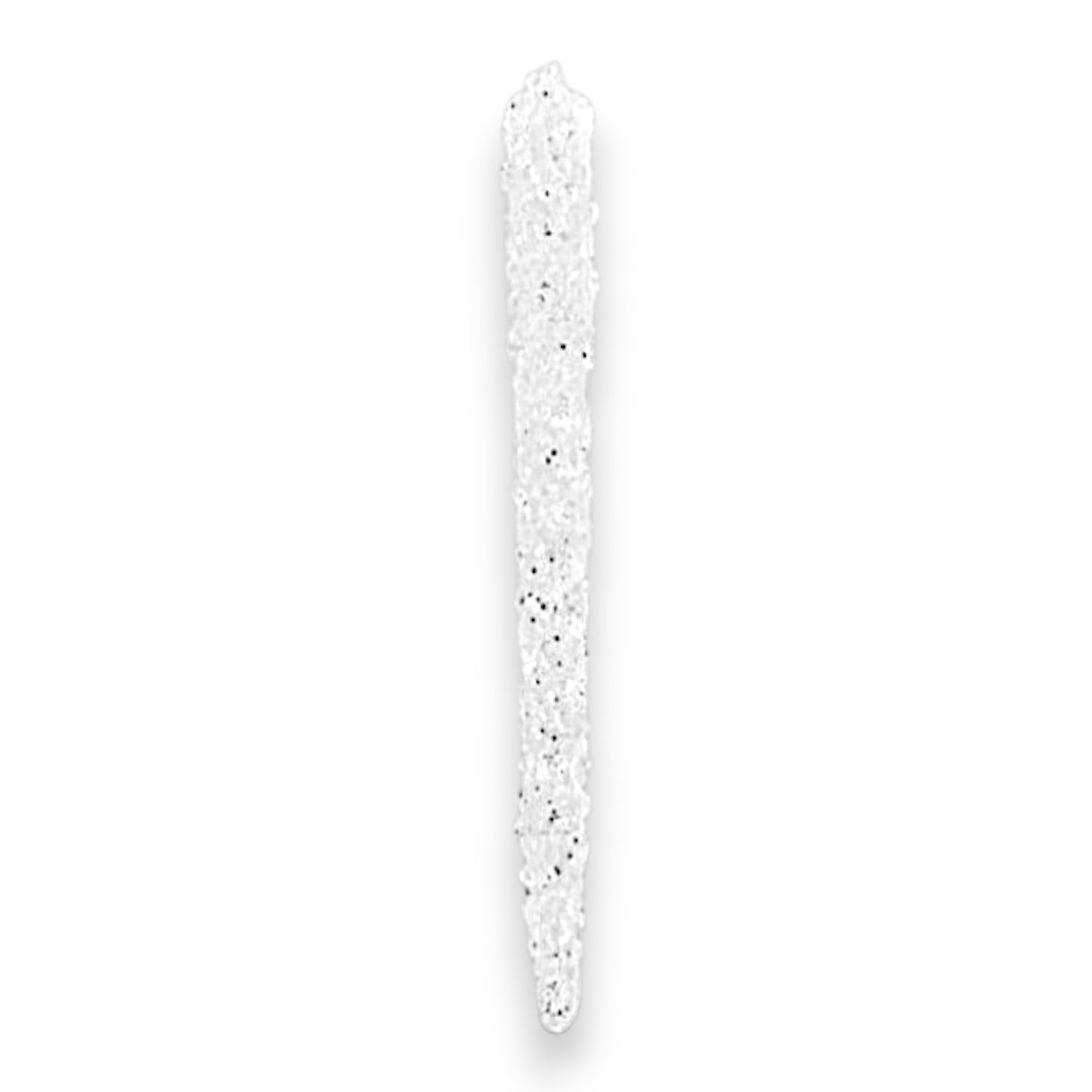 1"x9.75" Icicle Ornament White/Clear (Acrylic)