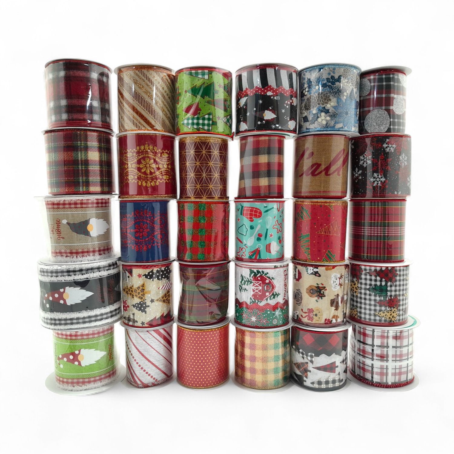 4&quot;x10yd Christmas Ribbon Assorted