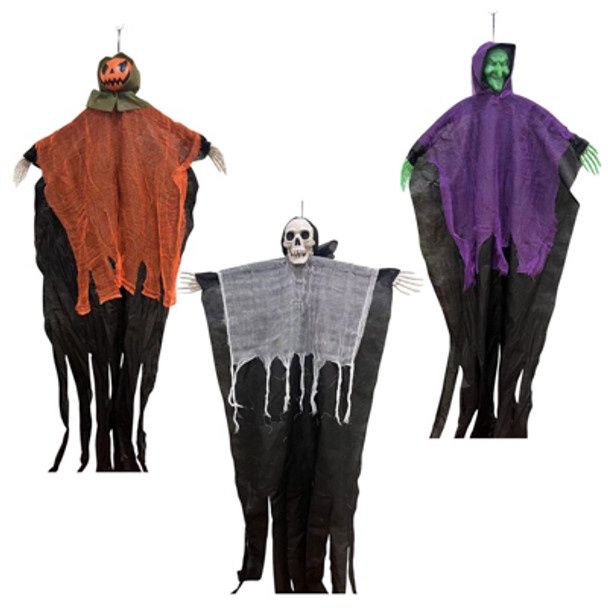 6&#39; Deluxe Hanging Shrouded Pumpkin/Witch/Ghost Assorted