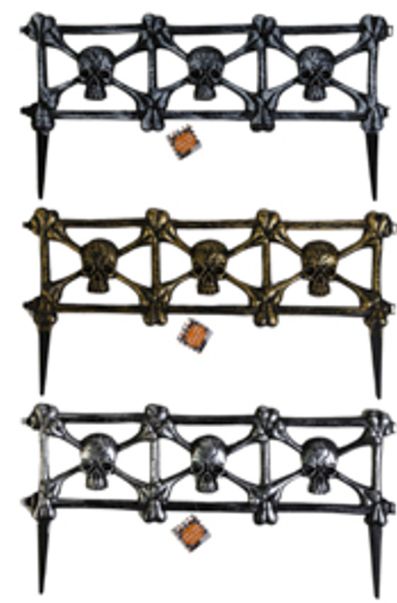 12"x23" Halloween Fence w/Skull Assorted 12"x23" Halloween Fence w/Skull Assorted
