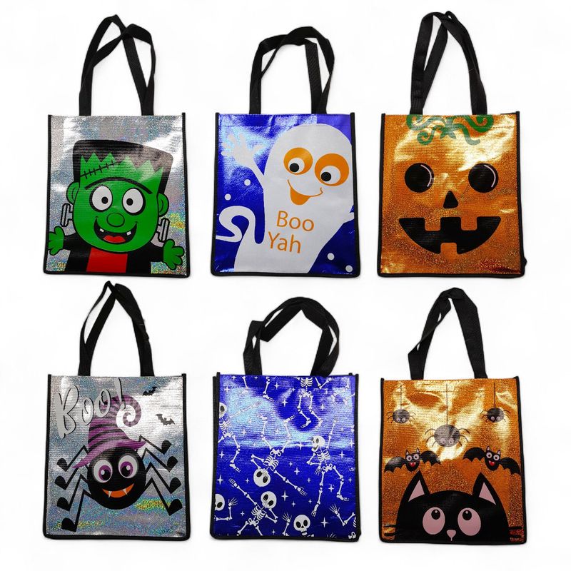 12&quot;x2.75&quot;x13&quot; Metallic Trick Or Treat Bag Assorted