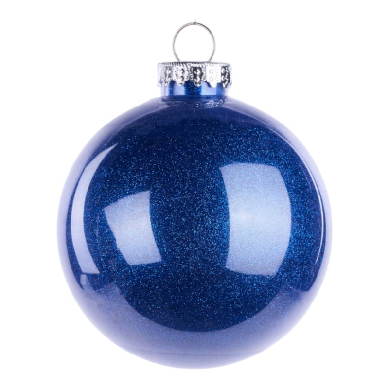 150mm  Lacquer Look Glitter Ornament Royal (Plastic)