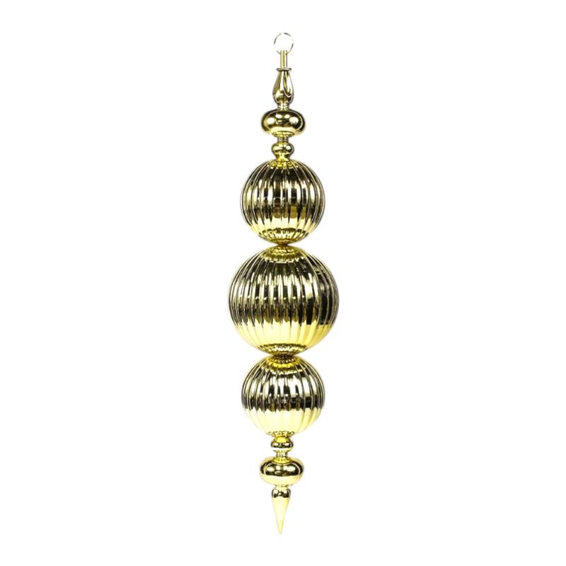 22" Vertical Stripe Ball/Finial Gold (Plastic) 22" Vertical Stripe Ball/Finial Gold (Plastic)