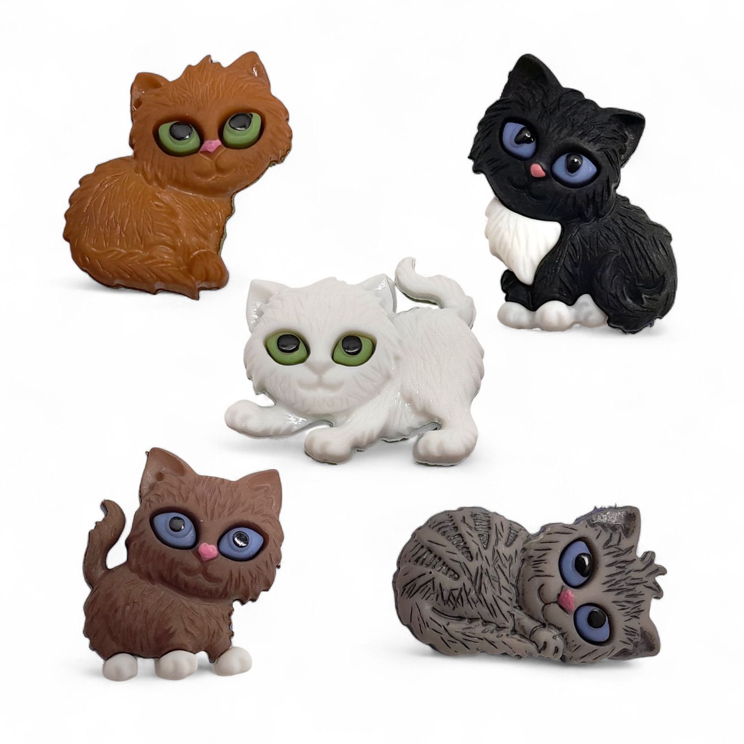Kitten/Cat Buttons 5pc