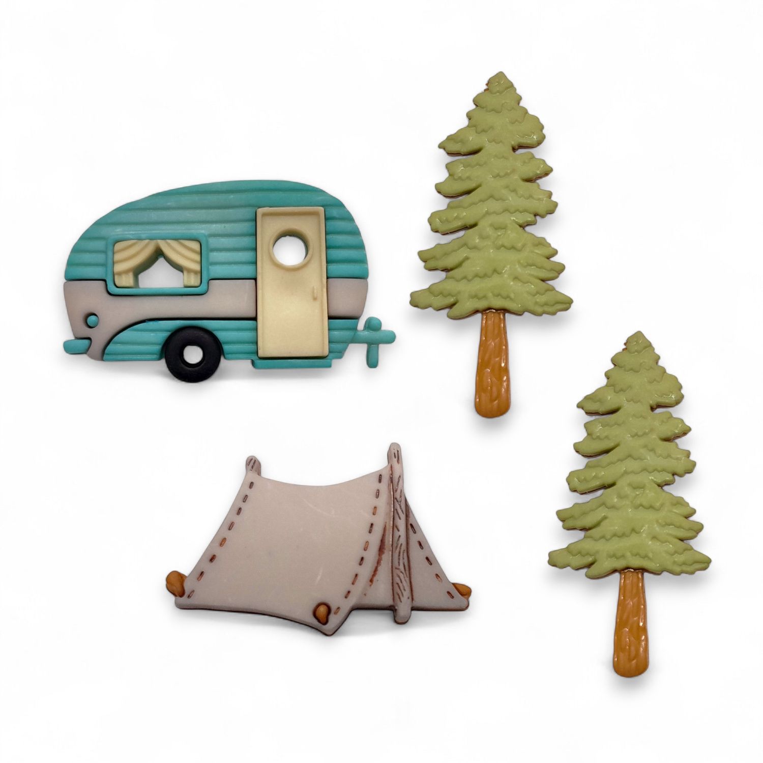 Camping Buttons &amp; Embellishments 4pc