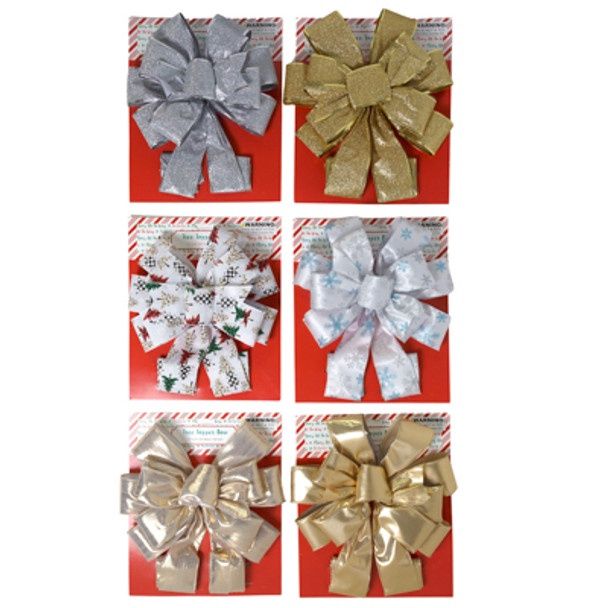 11&quot;x31&quot; Christmas Tree Topper Bow Assorted