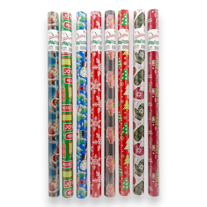 100sq' Christmas Gift Wrap Assorted (1 Piece)