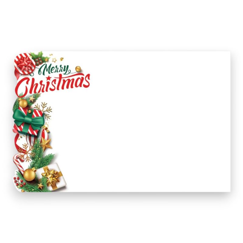 50pc 3.5&quot;x2.25 Enclosure Cards Merry Christmas