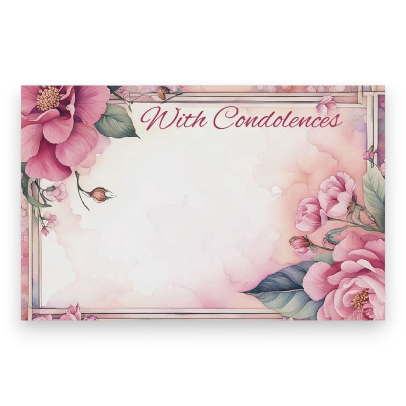 50pc 3.5&quot;x2.25 Enclosure Cards With Condolences