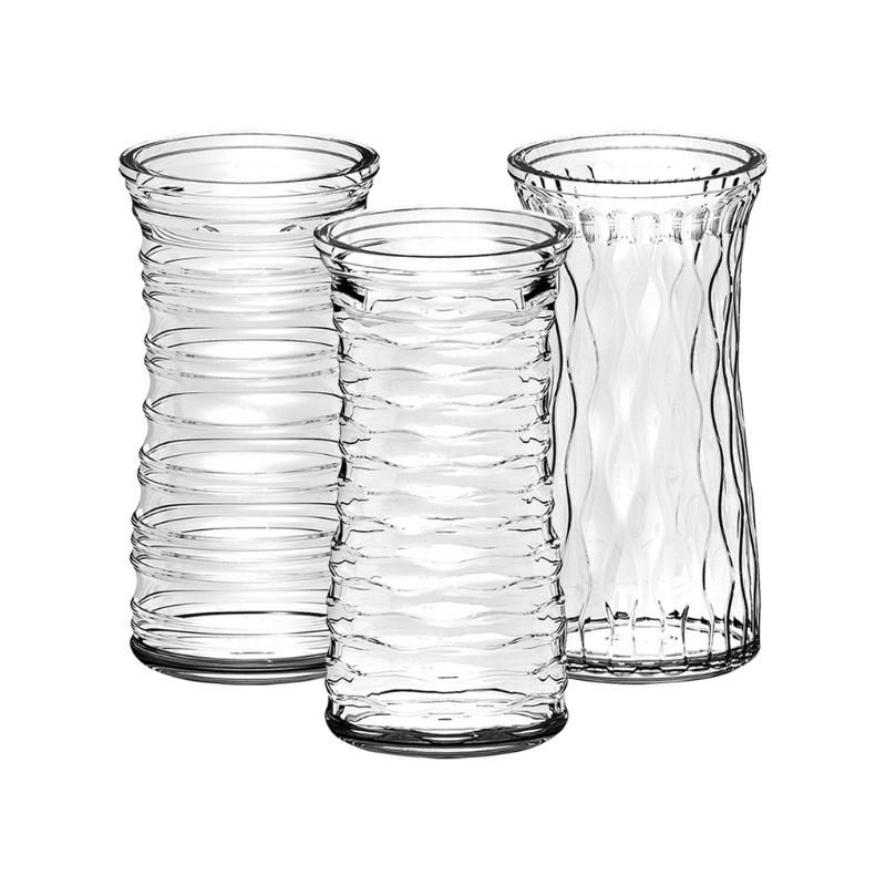 9.75&quot; Assorted Rose Vase (Glass)