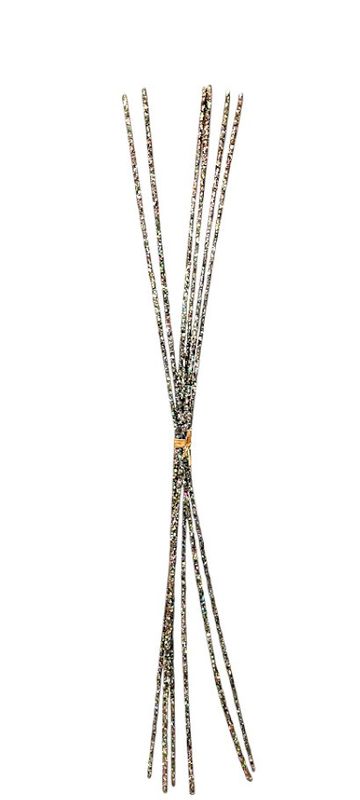 *43" 6pc Glitter Twig Bundle Green