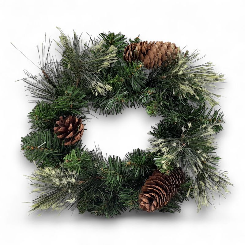 3.75" Mixed Pine Candle Ring w/Pinecones