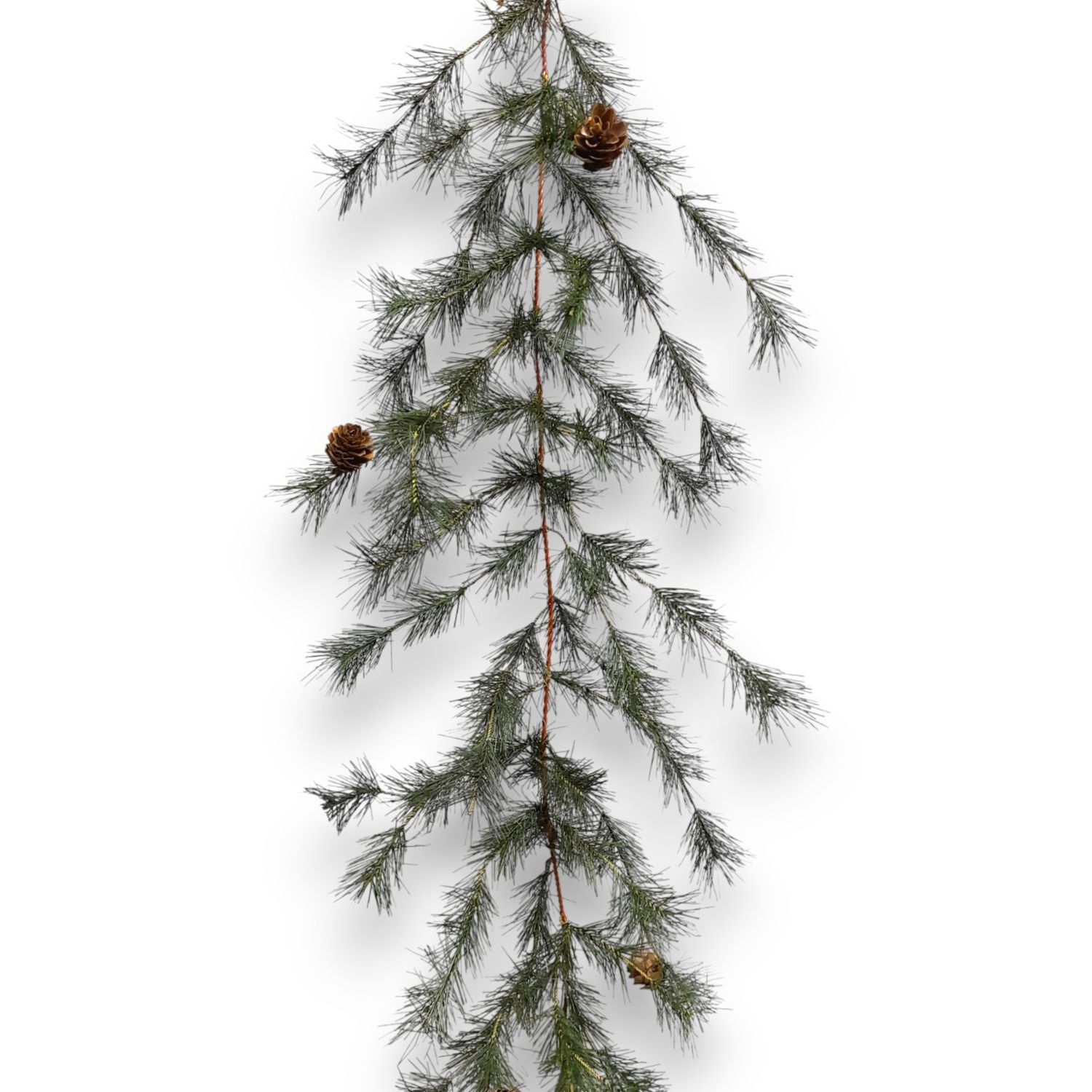 6' Ming Pine Garland w/Pinecones