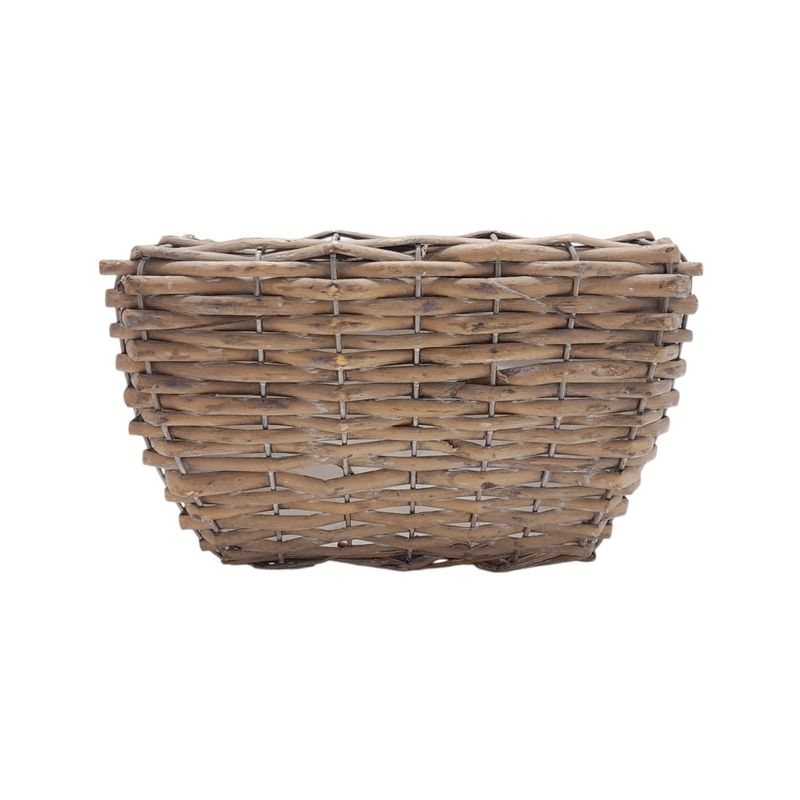 Square Basket w/Plastic Liner Grey