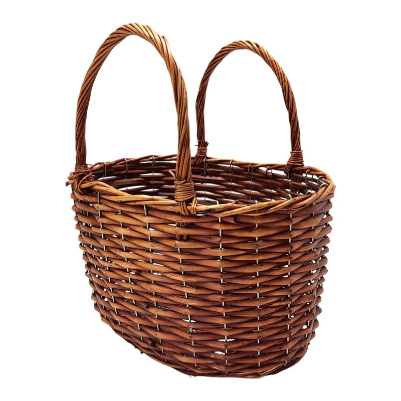 Double Handle Oval Basket Brown (LG)