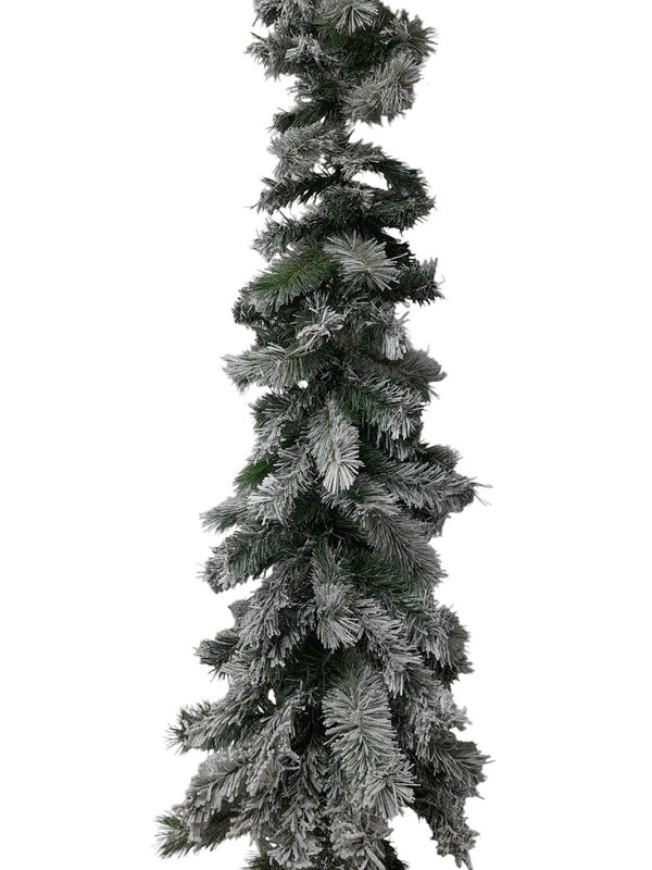 6&#39; Flocked Rocky Mountain Pine Mantle Swag