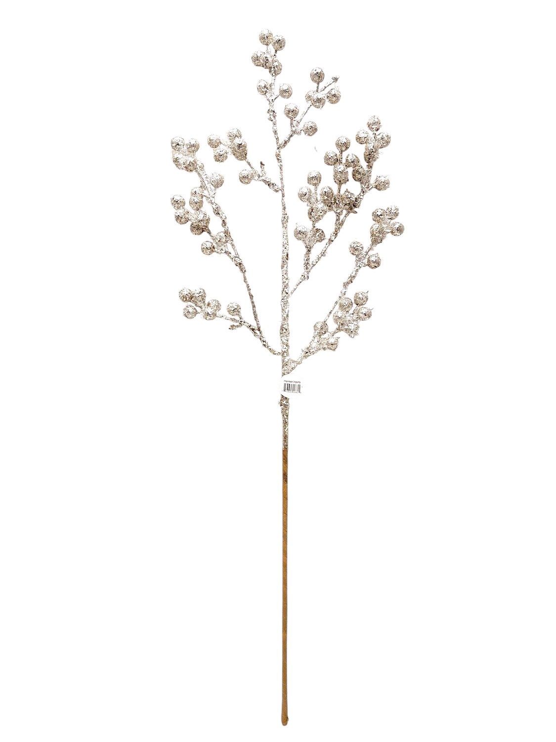 29" Glitter/Tinsel Berry Spray Silver