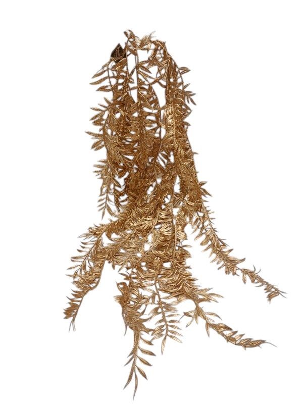 41" Pepper Berry Leaf Spray Gold