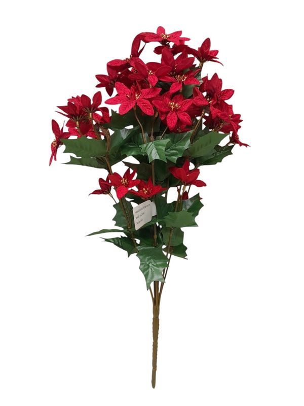 18" Mini Poinsettia Bush x10  Red
