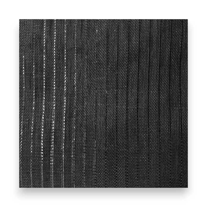 40pc 10.5&quot; Square Fine Weave Metallic Mesh Sheet Black w/Black Foil