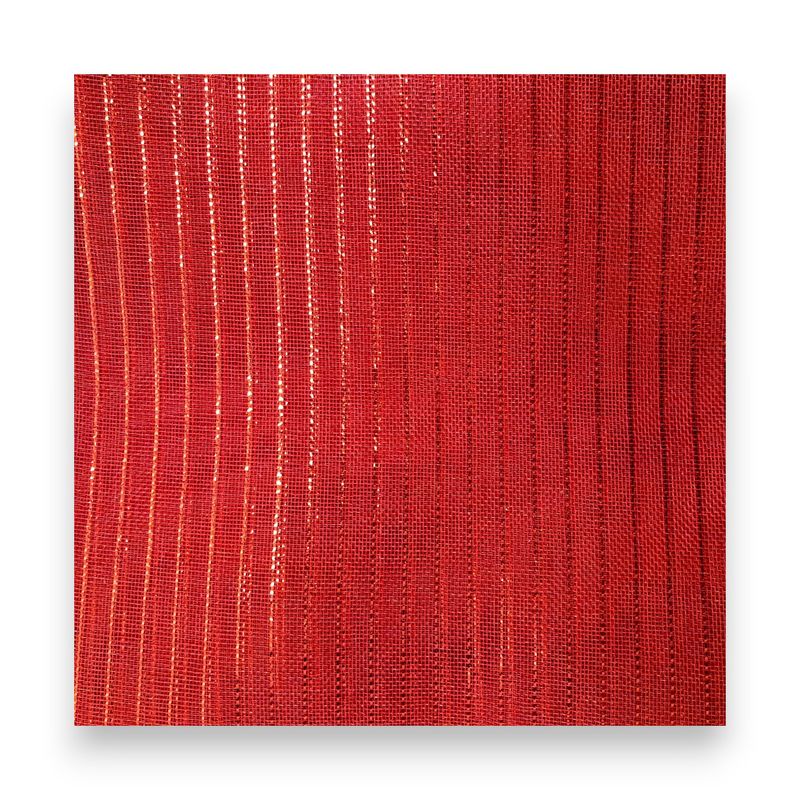 40pc 10.5&quot; Square Fine Weave Metallic Mesh Sheet Red w/Red Foil