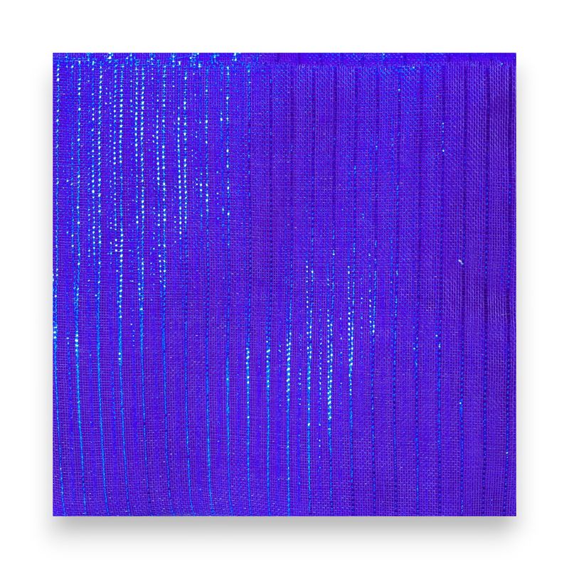 40pc 10.5&quot; Square Fine Weave Metallic Mesh Sheet Royal Blue w/Royal Blue Foil