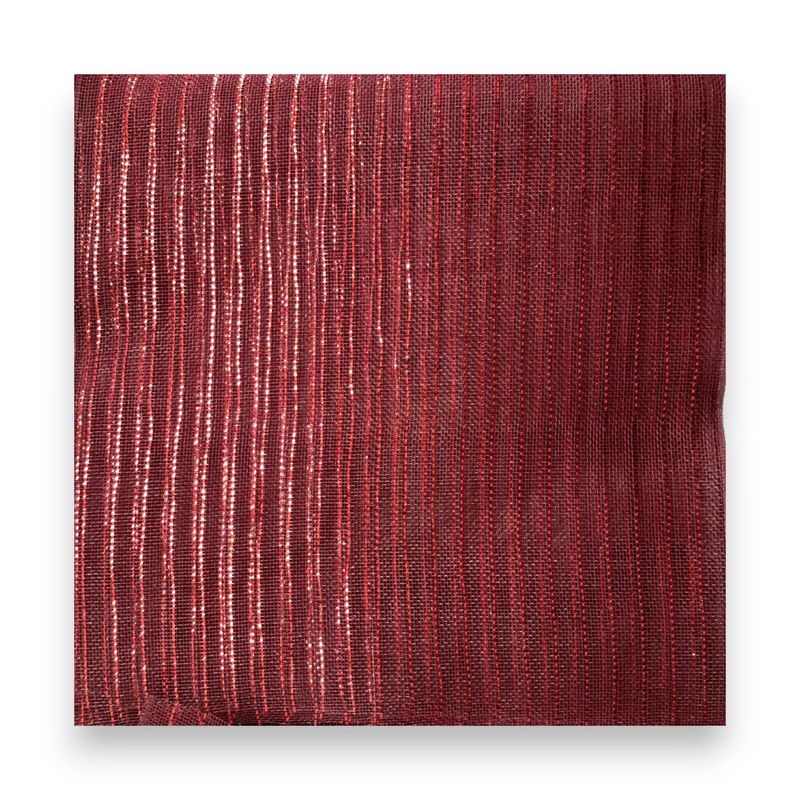 40pc 10.5&quot; Square Fine Weave Metallic Mesh Burgundy w/Red Foil