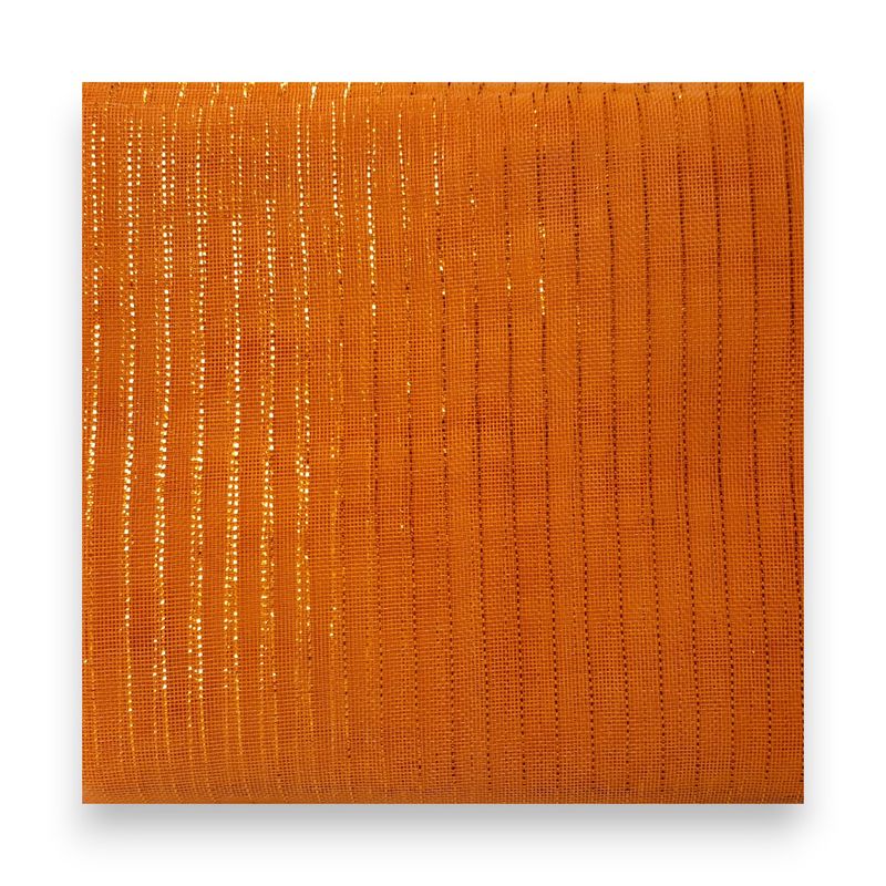 40pc 10.5&quot; Square Fine Weave Metallic Mesh Orange w/Copper Foil