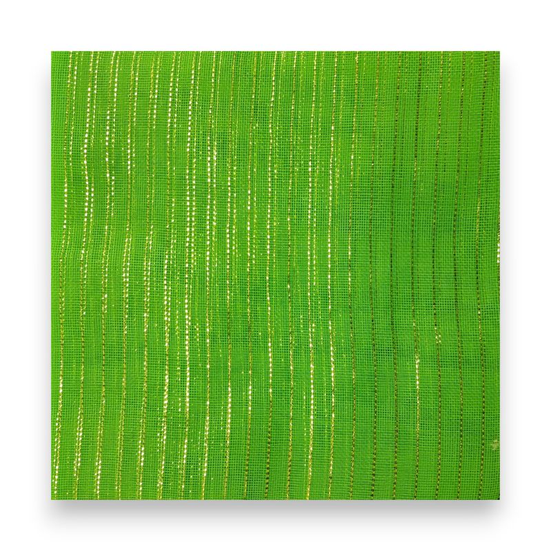 40pc 10.5&quot; Square Fine Weave Metallic Mesh Lime Green w/Lime Green Foil